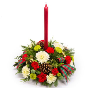 Candlelit Christmas Centerpiece