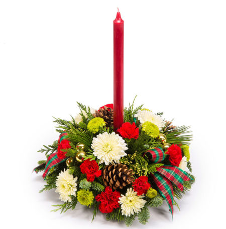 Candlelit Christmas Centerpiece