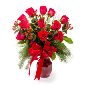 Yuletide Splendor Roses Bouquet