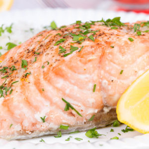 Poached Salmon with Lemon and Dill